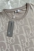 Бежевая мужская футболка Dior All-over Logo