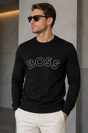 Чёрный свитшот Hugo Boss Salbo Iconic   