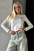 Женский белый лонгслив Chrome Hearts premium