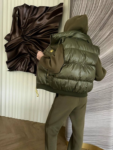 Женский костюм тройка на флисе Schiaparelli Premium - Green   