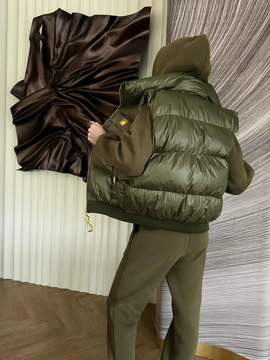 Женский костюм тройка на флисе Schiaparelli Premium - Green