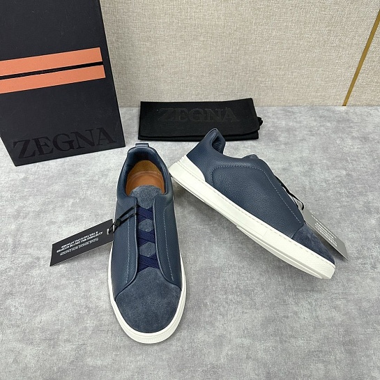 Мужские кроссовки Ermenegildo Zegna Triple Stitch - Navy