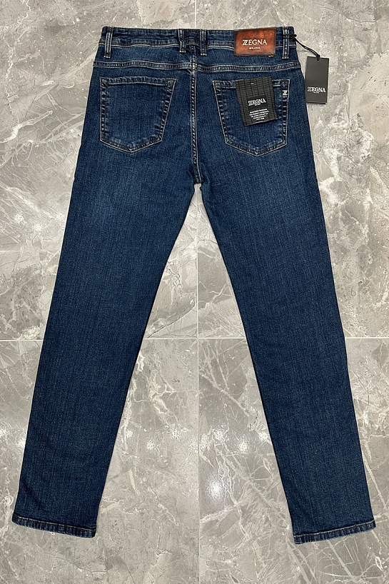 Джинсы тёмно-синего цвета Ermenegildo Zegna Regular Fit