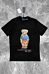 Мужская чёрная футболка Роlо Ralрh Lаurеn "Bear"