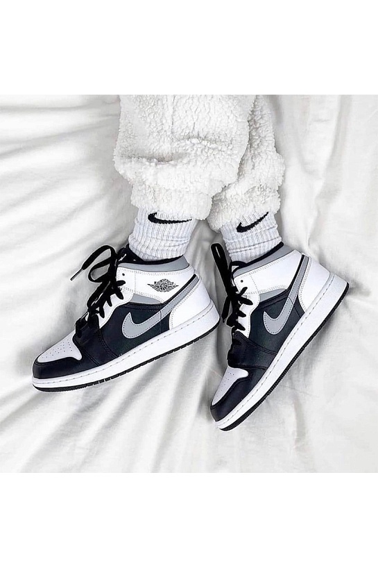 Кроссовки Nike Air Jordan 1 Mid - White / Shadow