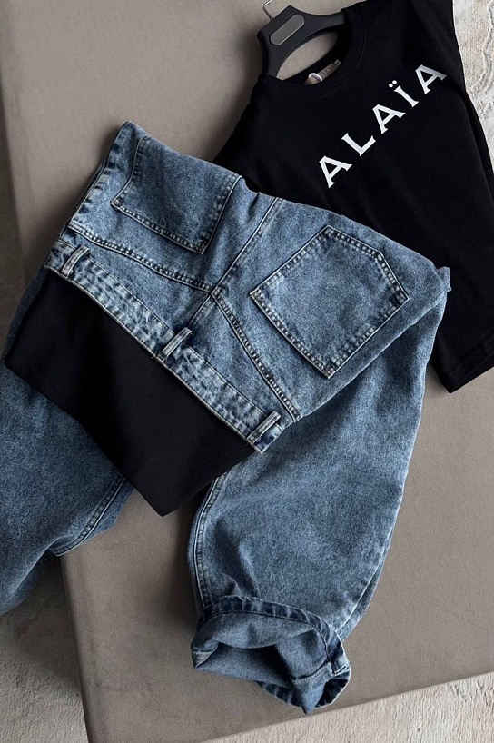 Женские синие джинсы Alaia