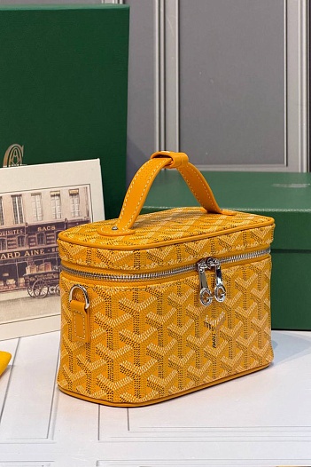 Кожаная сумка Goyard Muse Mini Vanity ​premium 16,5x10,5x8 см   