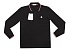 Чёрное поло с длинным рукавом Moncler logo-patch