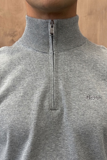 Мужской джемпер Hugo Boss серого цвета   
