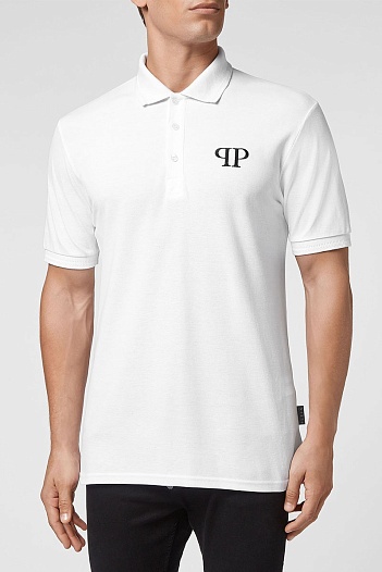 Мужское белое поло Philipp Plein   