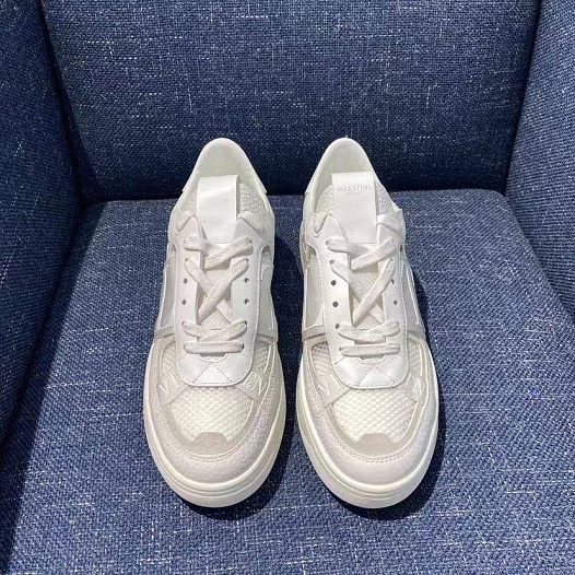 Женские комбинированные кроссовки Valentino "VLTN" - White   