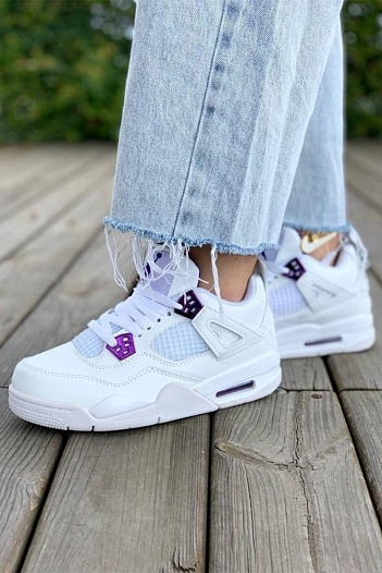 Кроссовки Nike Air Jordan 4 Retro "Metallic Purple"   