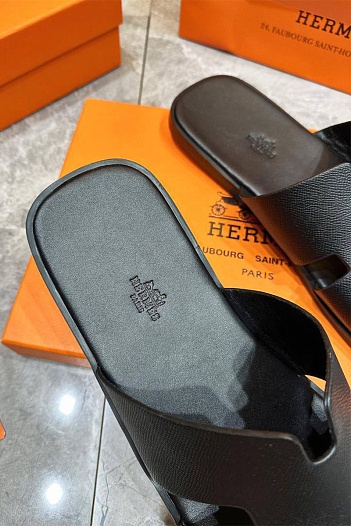 Мужские шлёпанцы Hermes Izmir - Black   