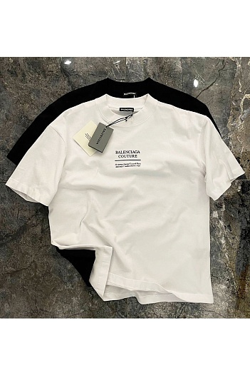 Белая оверсайз футболка Balenciaga Couture print   