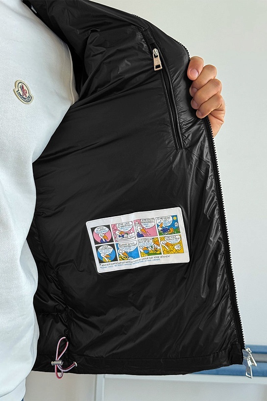 Мужской чёрный пуховик Moncler Pavin