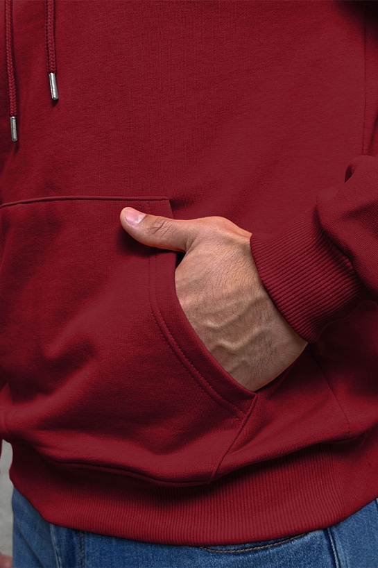 Мужское худи Tommy Hilfiger бордового цвета