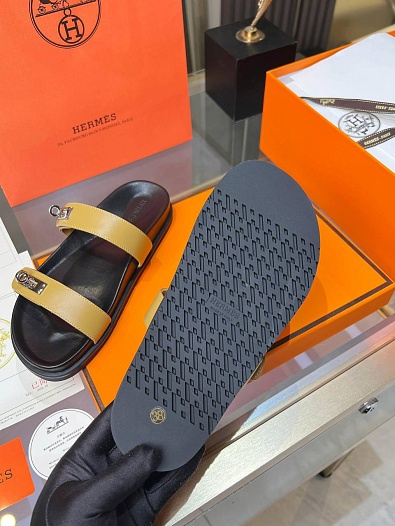 Женские шлёпанцы Hermes Chypre premium   