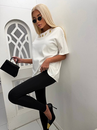 Женская базовая футболка Schiaparelli premium - White   