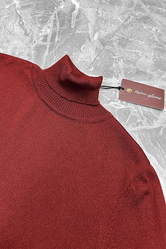 Мужская бордовая водолазка Maglione