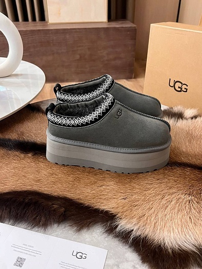 Женские замшевые ботинки UGG Tazz Platform - Grey   
