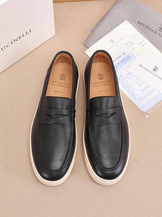 Мужские кожаные лоферы Brunello Cucinelli