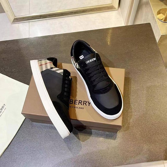 Комбинированные кроссовки Burberry Stevie