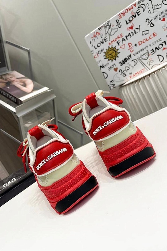 Комбинированные кроссовки Dolce & Gabbana Space - Red / Beige
