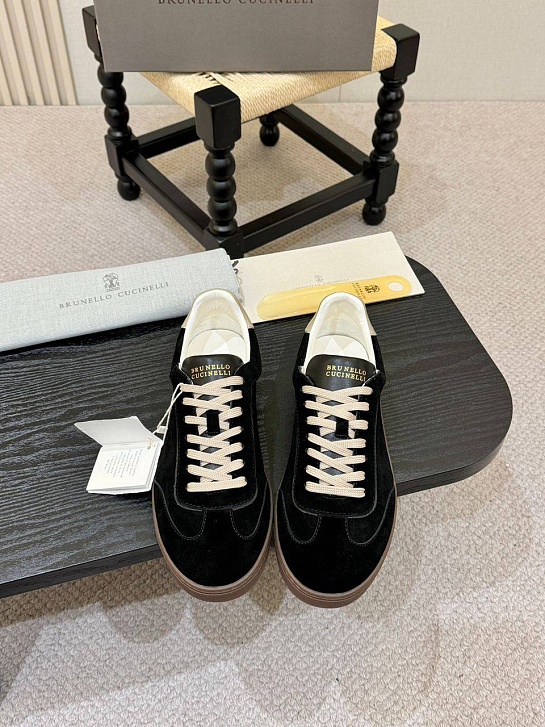 Замшевые кроссовки Brunello Cucinelli low-top - Black