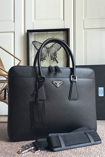 Кожаный портфель Prada Premium 36.5x28 см   