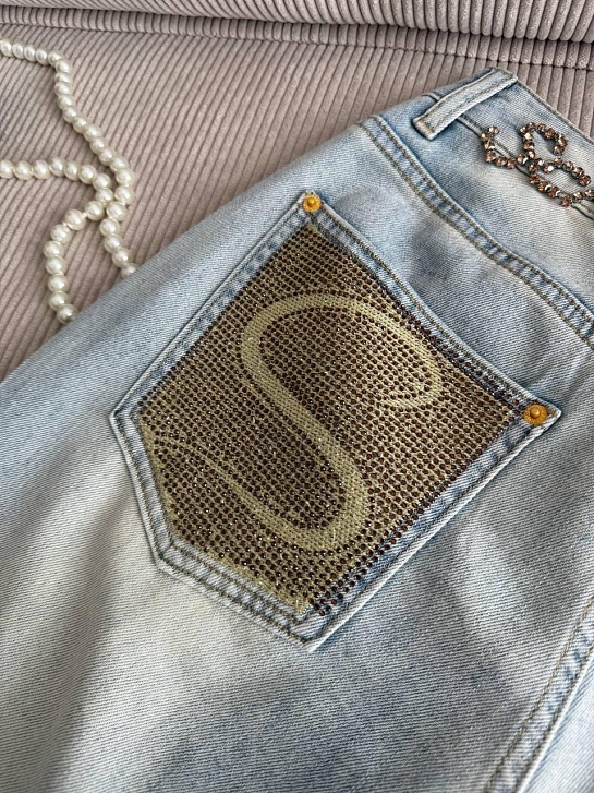 Женские синие джинсы Schiaparelli premium