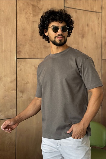 Мужская серая футболка Y-3 Yohji Yamamoto   