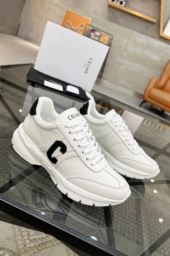 Женские кроссовки Celine белого цвета