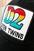 Мужская чёрная бейсболка Dsquared2 Caten Twins