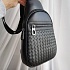Кожаная чёрная сумка Bottega Veneta 28x18 см