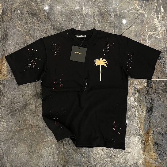 Оверсайз футболка Palm Angels paint splatter - Black