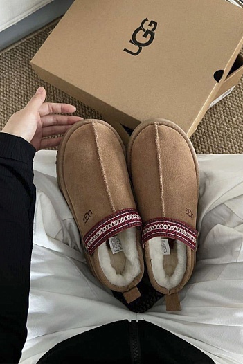 Замшевые женские слиперы с мехом UGG Lanah   