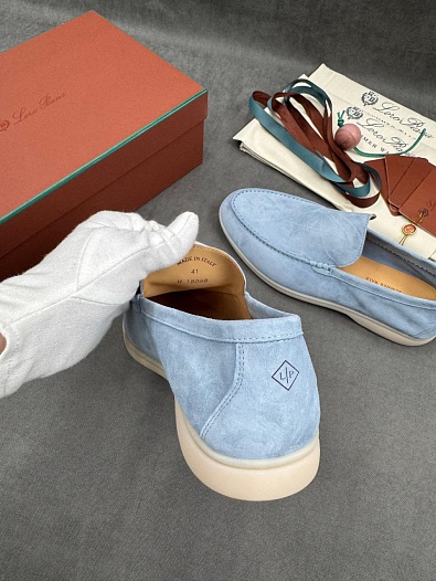 Мужские замшевые лоферы Loro Piana   