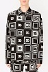 Мужская рубашка Dolce&Gabbana чёрного цвета geometric logo-print