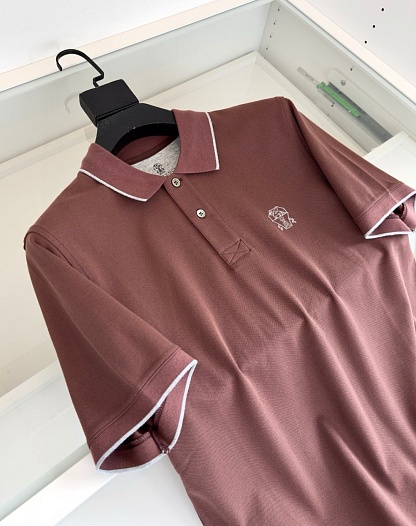 Мужское поло Brunello Cucinelli Premium - Brown   
