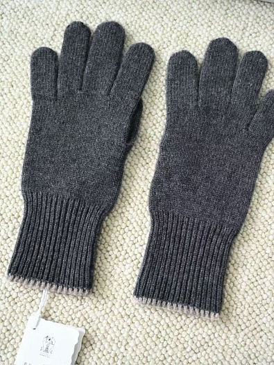 Кашемировые перчатки Brunello Cucinelli premium - Dark Grey   