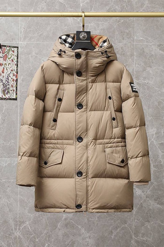 Мужской пуховик Burberry logo-patch - Brown