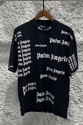 Чёрная оверсайз футболка Palm Angels Ultra Logo   