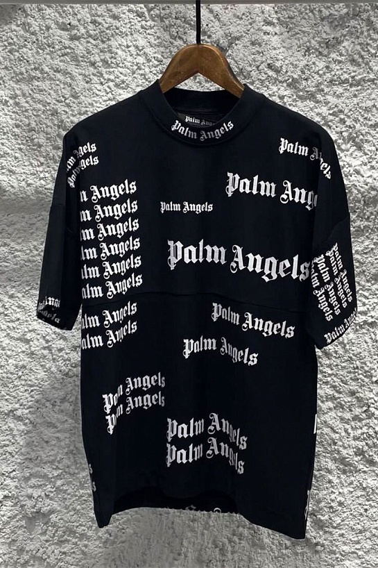 Чёрная оверсайз футболка Palm Angels Ultra Logo