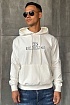 Белое оверсайз худи Balenciaga Pixel Logo