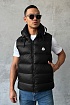 Мужской чёрный жилет Moncler Cardamine logo-patch