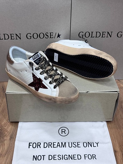 Женские кожаные кроссовки Golden Goose Ball Star premium   