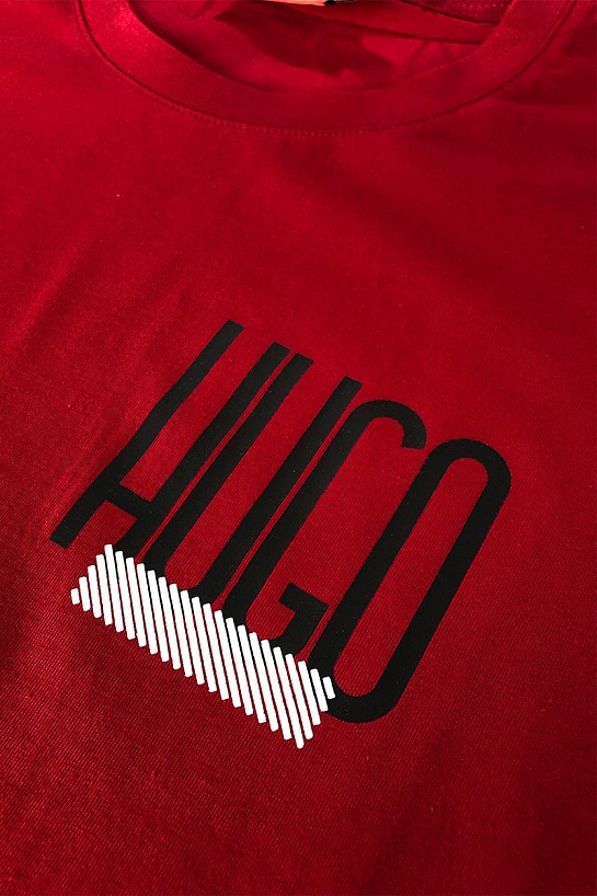 Мужская красная футболка Hugo Boss