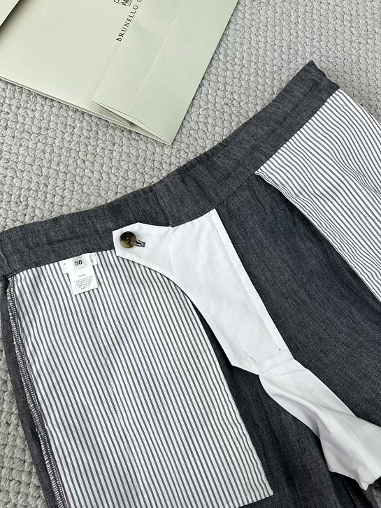 Льняные брюки Brunello Cucinelli Premium - Grey