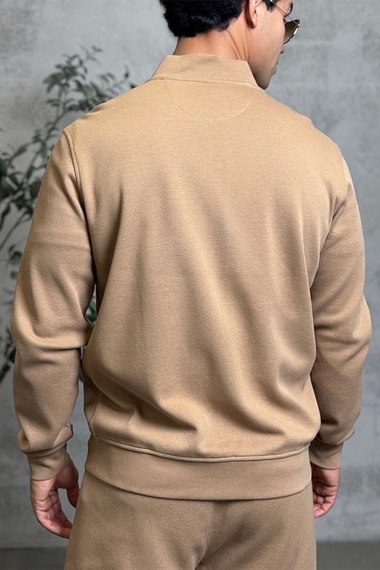 Кофта на молнии Kiton бежевого цвета