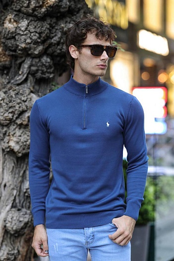 Мужская кофта Polo Ralph Lauren half-zip - Indigo   